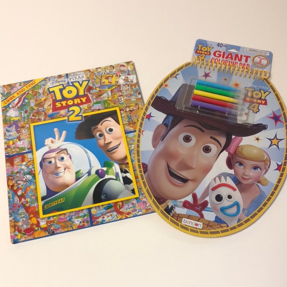 Toys Toy Story 2 Look And Find Toy Story 4 Giant Coloring Pad Poshmark